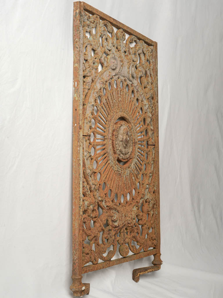 Rustic patina metalwork panel