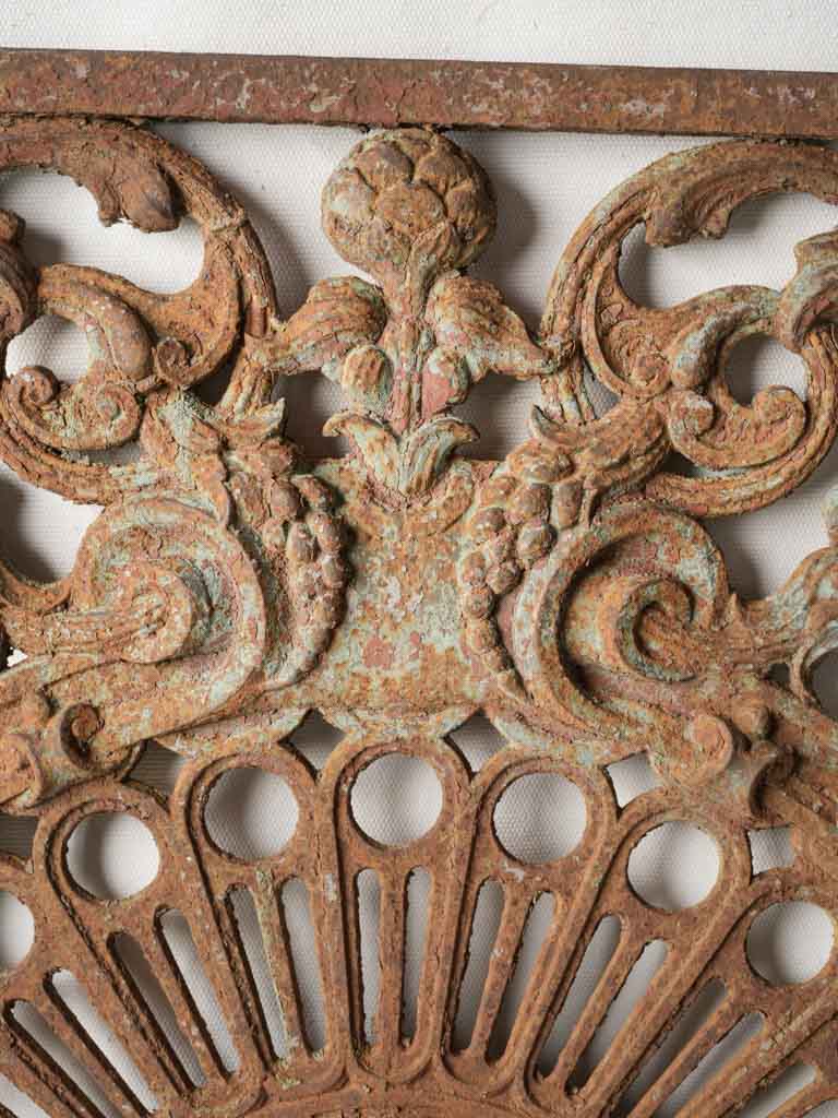 Elaborate historical iron gate piece