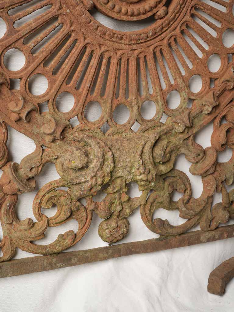 Decorative timeworn ironwork element