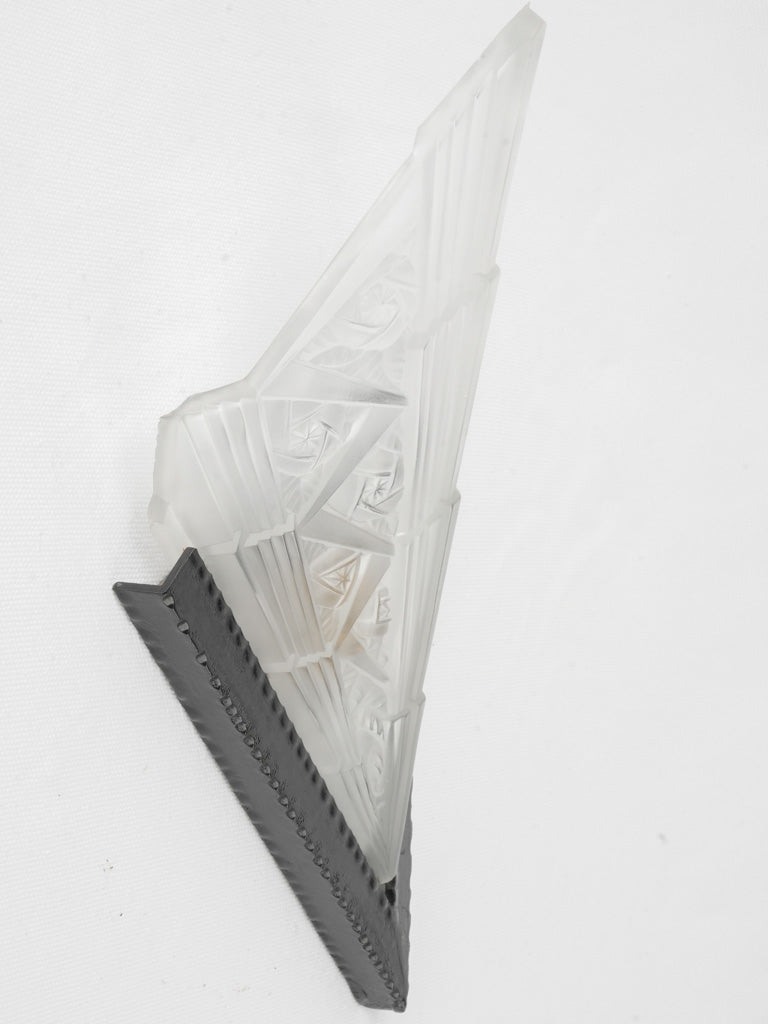 Frosted finish glass wall sconces