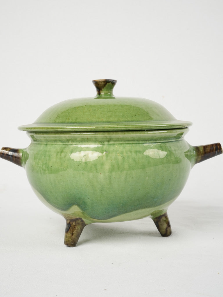 French ceramic footed serving dish