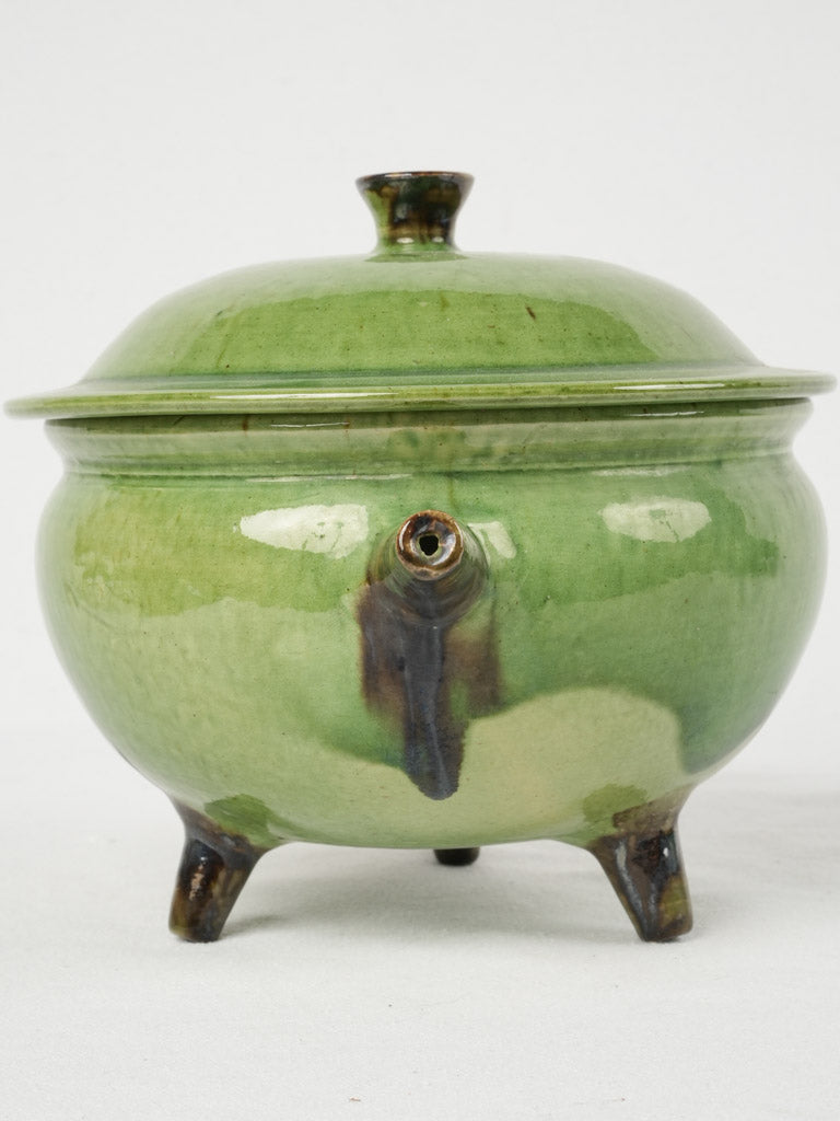 Traditional green glazed tureen