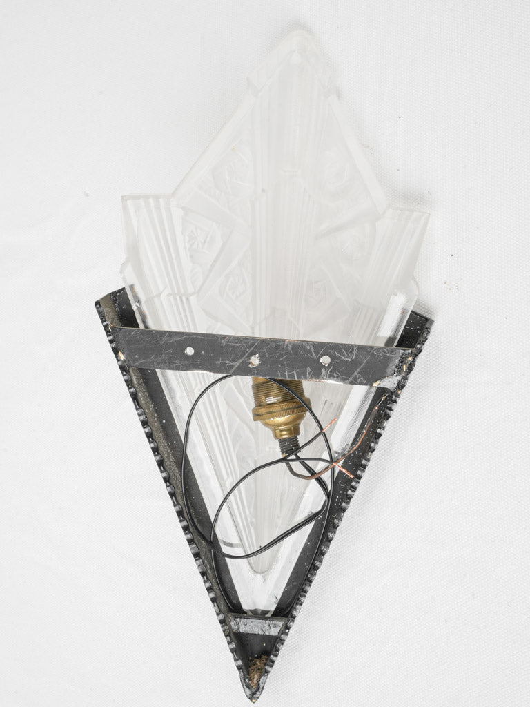 Geometric motif design wall sconces