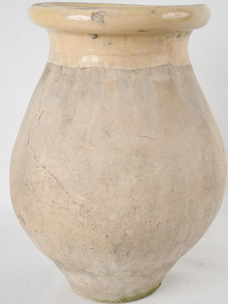 Ornate, historic Biot pottery vessel