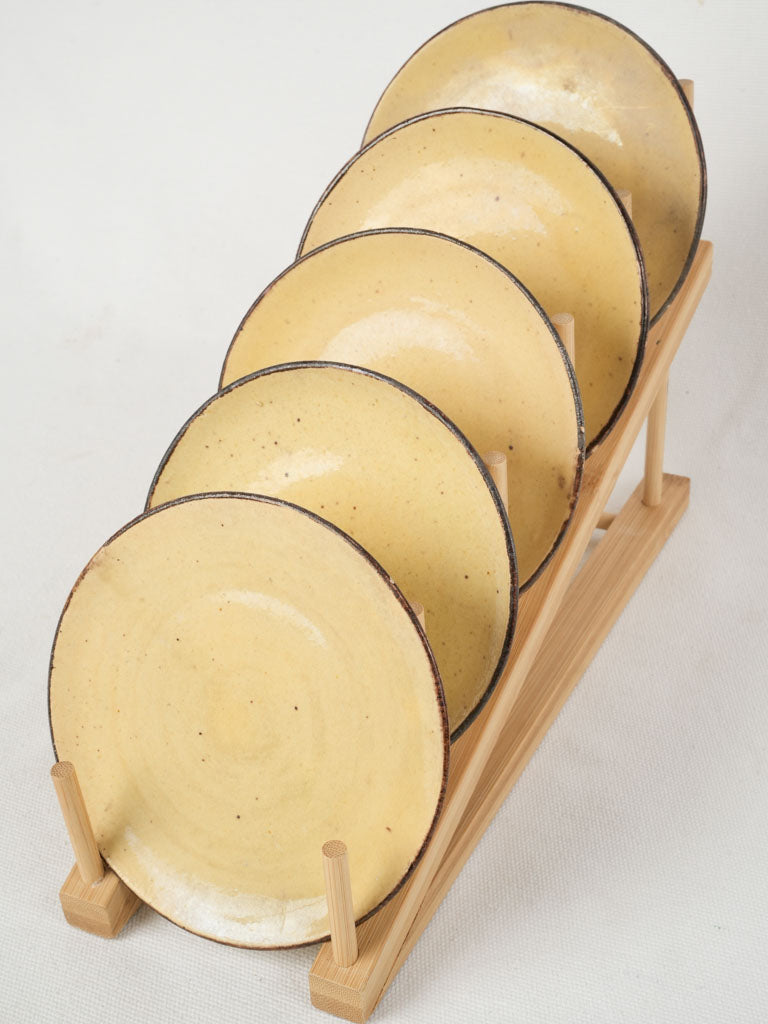 Vintage pale yellow side plates
