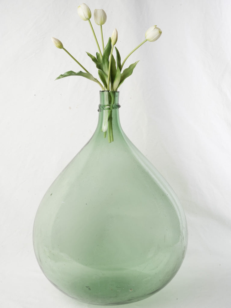 Antique French glass demijohn