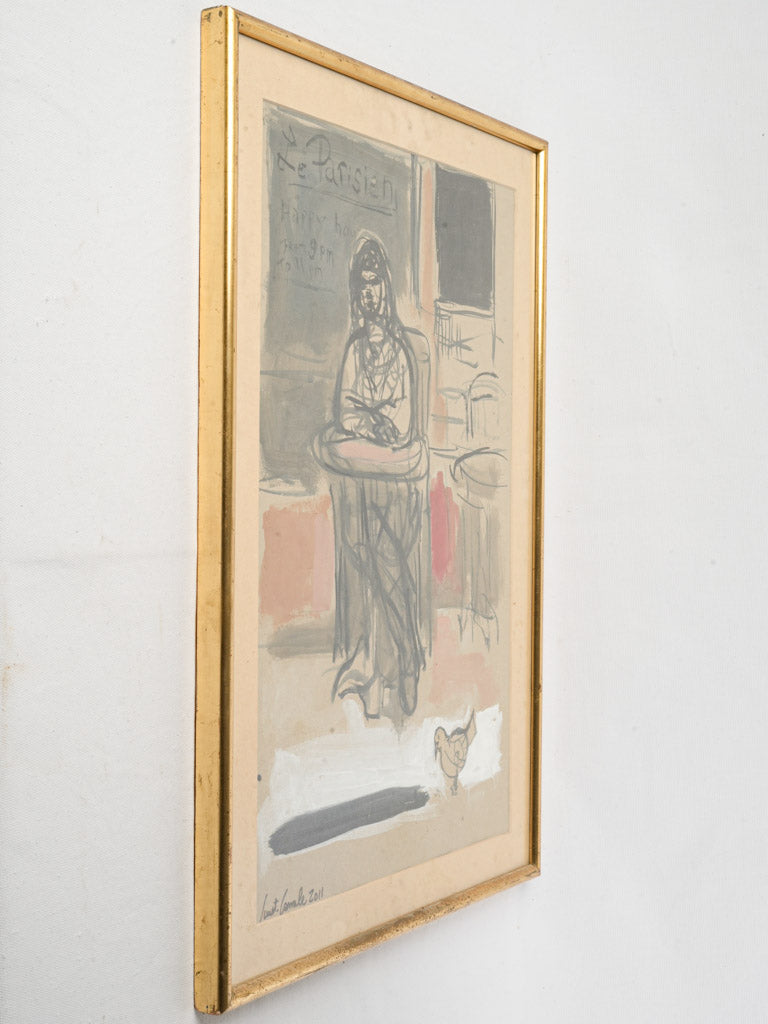 Vintage-inspired expressionist composition