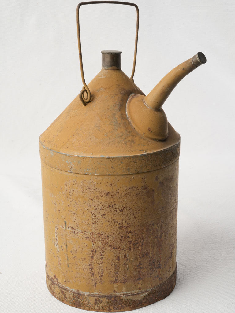 Antique French industrial oil can