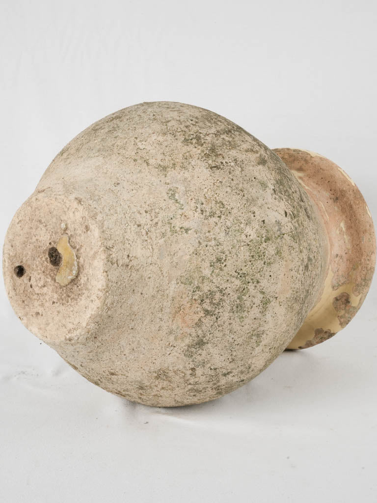 Aged weathered Biot jar planter