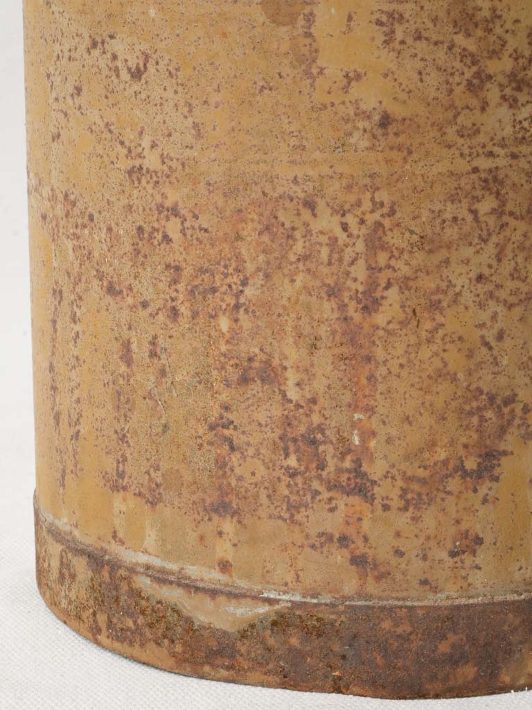Patina-rich soldered-seam tin jug