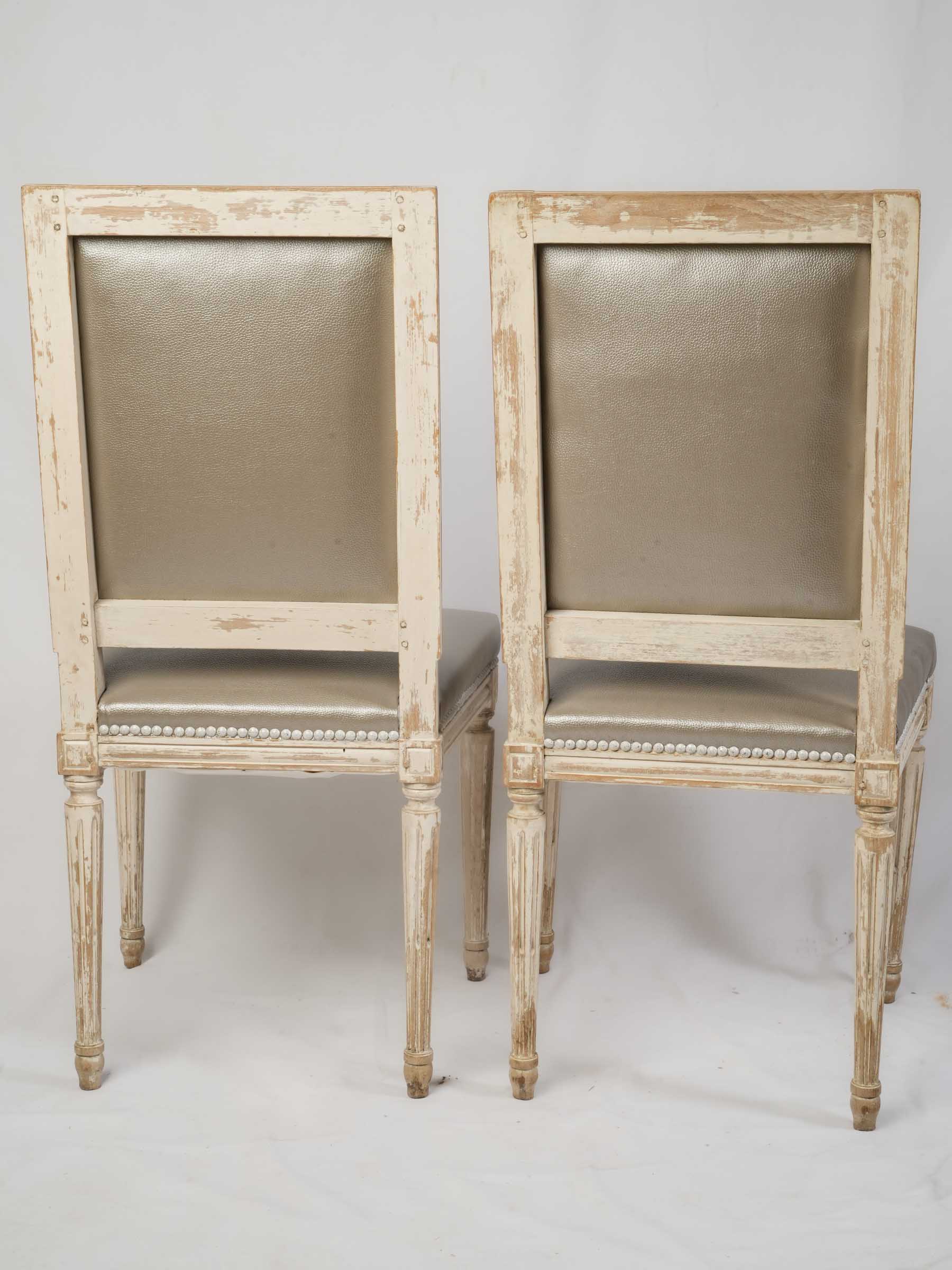 Suite of Eight French Louis XVI-Style Painted Dining Chairs, Early 20th Century