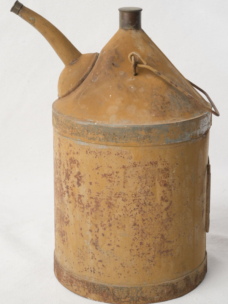 Handcrafted cylindrical sheet-steel container