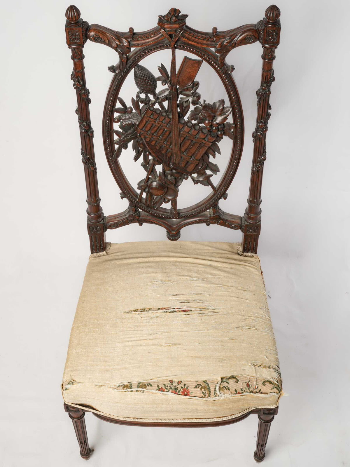 Original needlepoint upholstery vintage chair