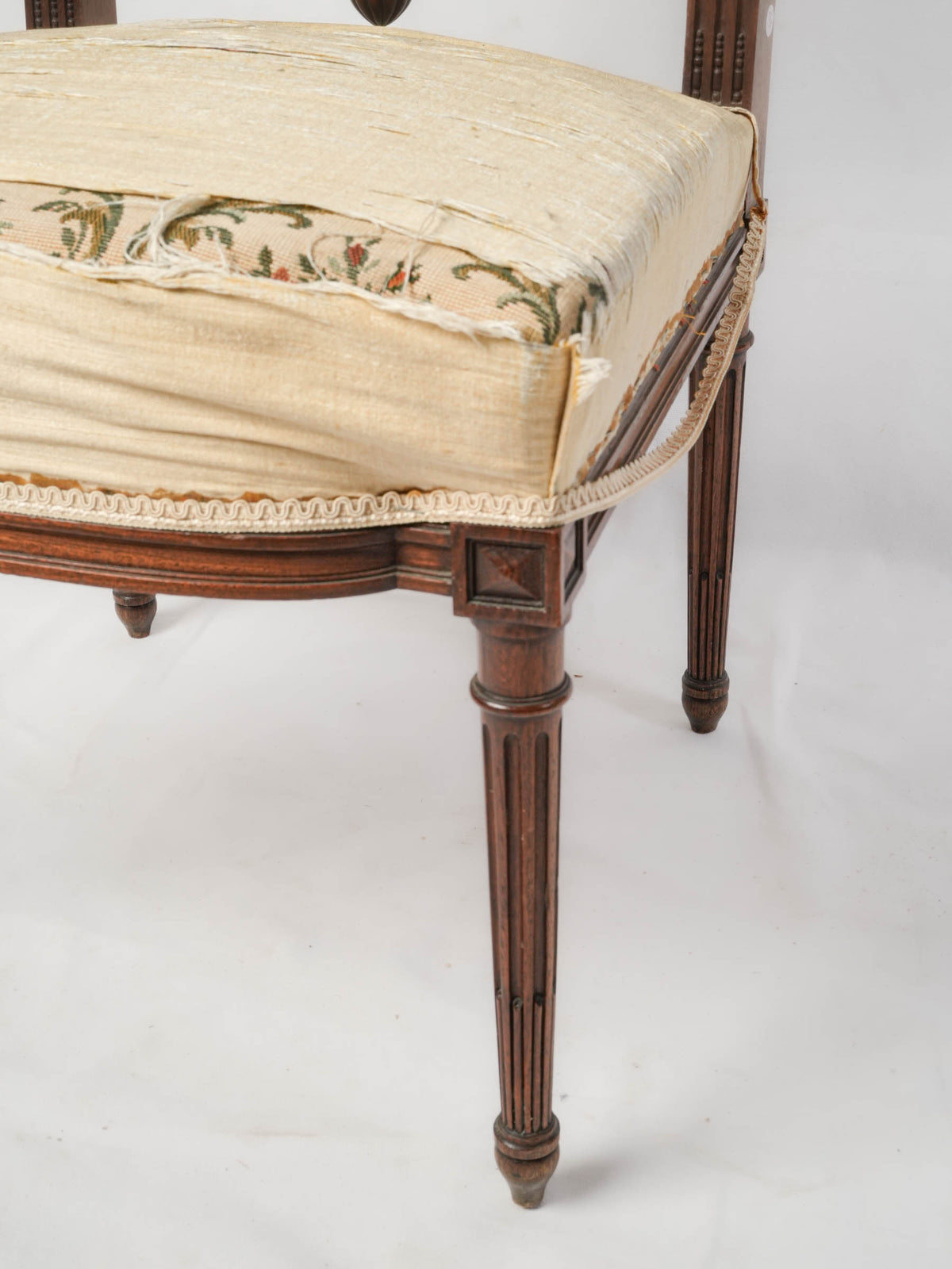 Delicate foliage design antique chair
