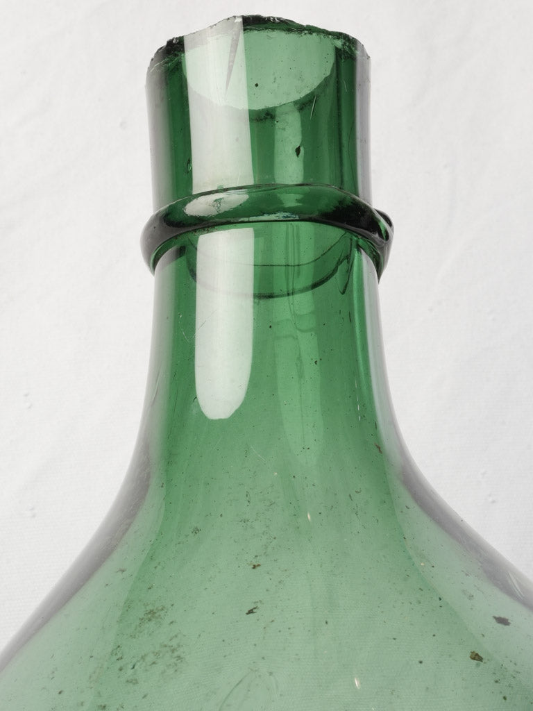 Distinctive antique bubbly glass decanter