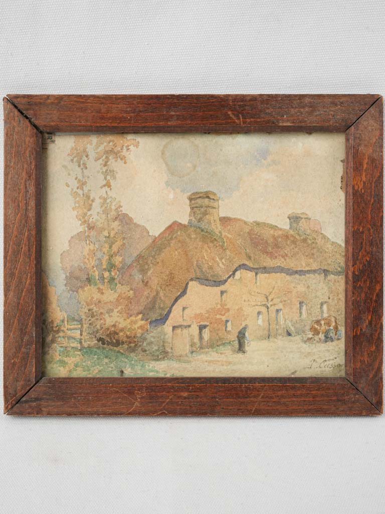 Vintage muted watercolor painting