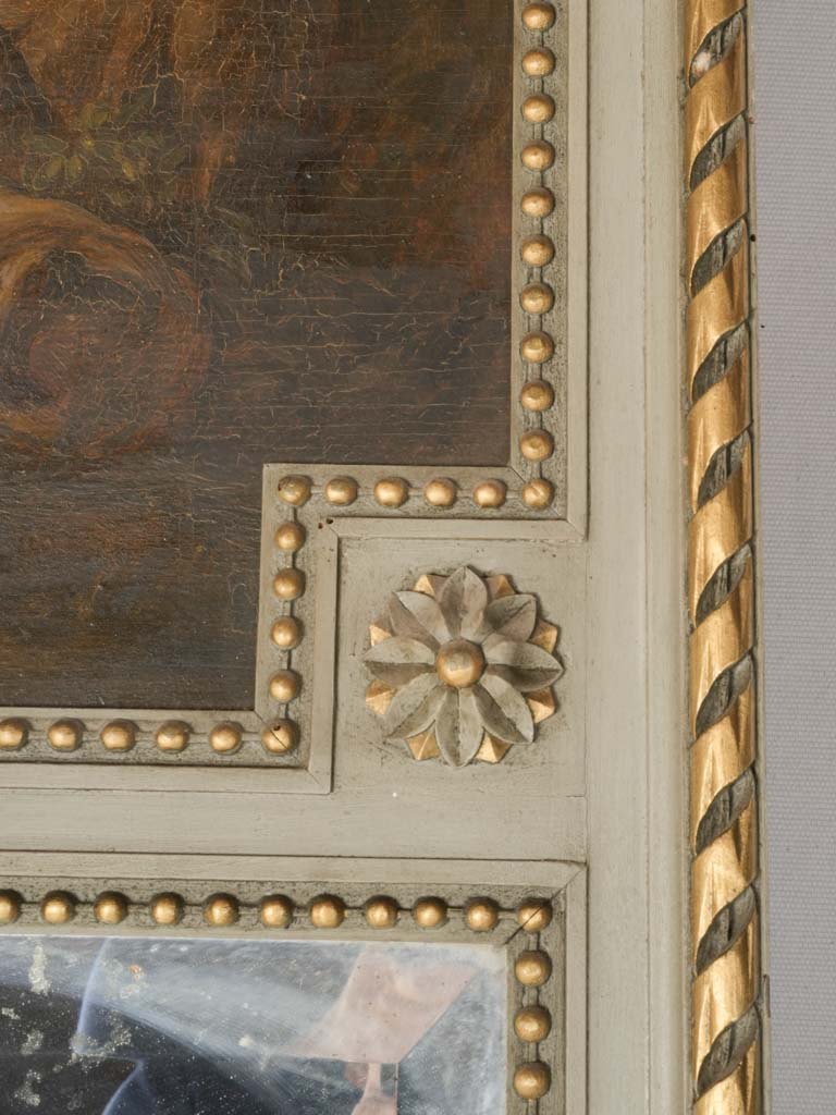 Gilded early 20th-century trumeau mirror