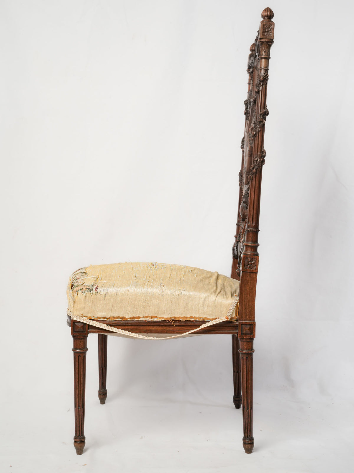 Richly detailed solid rosewood chair