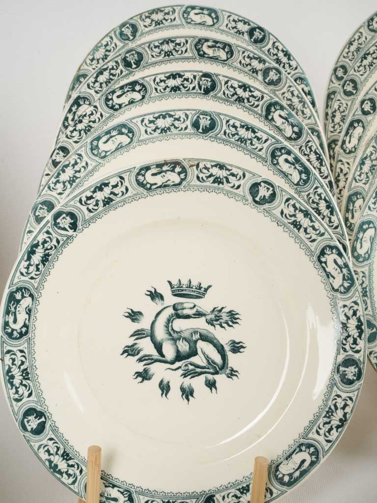 Stamped, Vintage, Salamander-emblemed Dinner Set