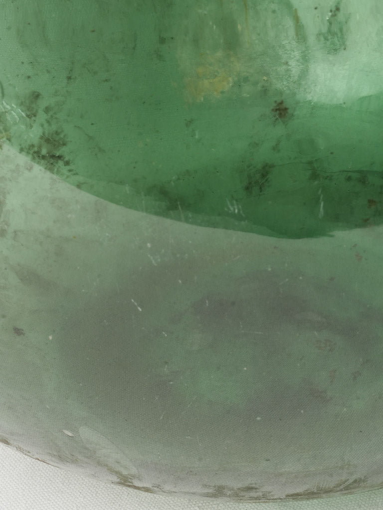 Charming rustic green wine bottle