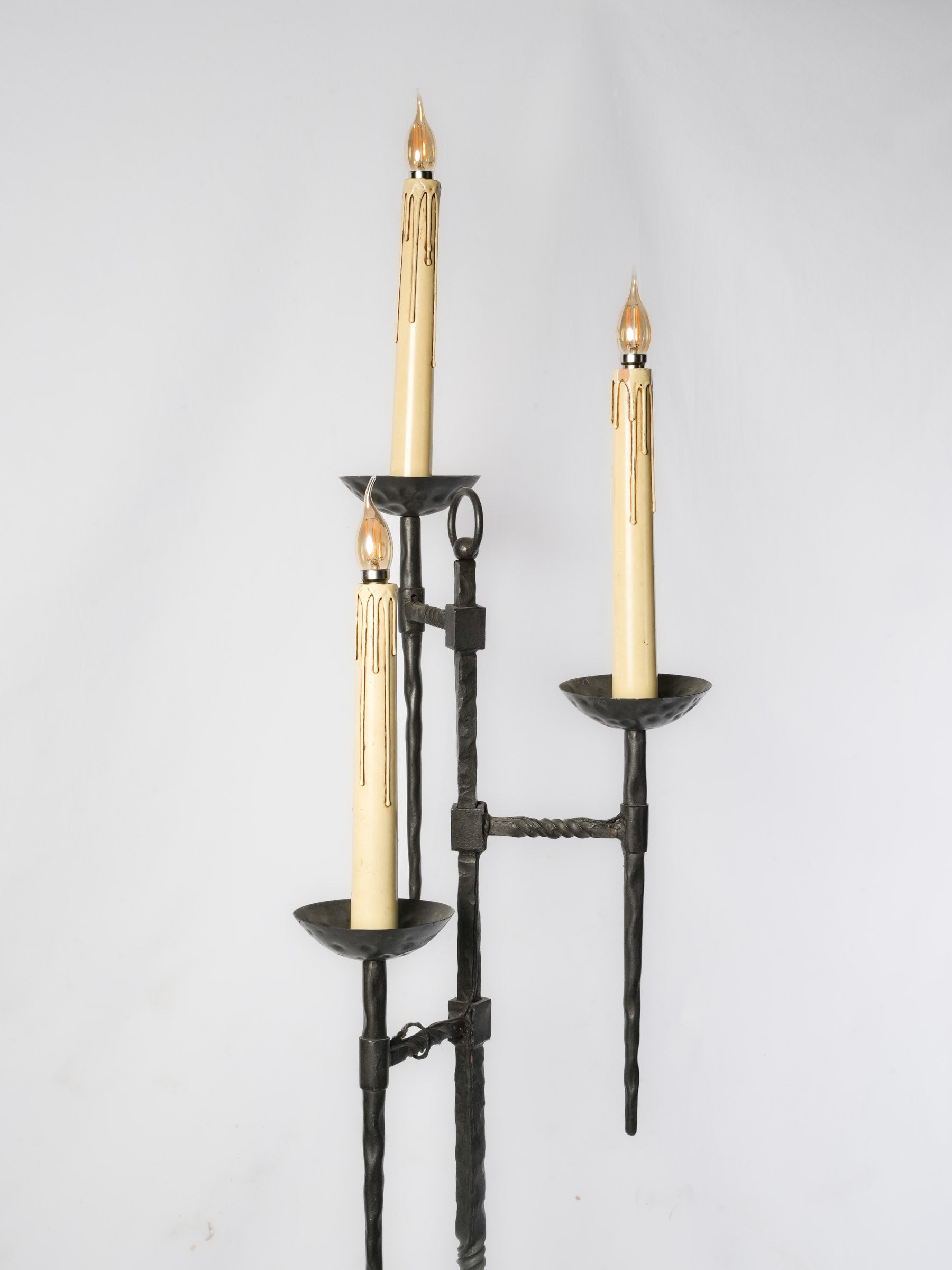 Hand-forged artisanal lamp