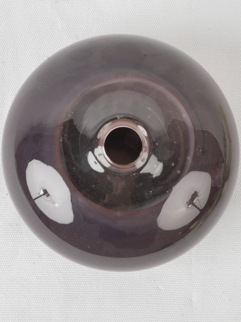 Artistic hand-blown violet vase