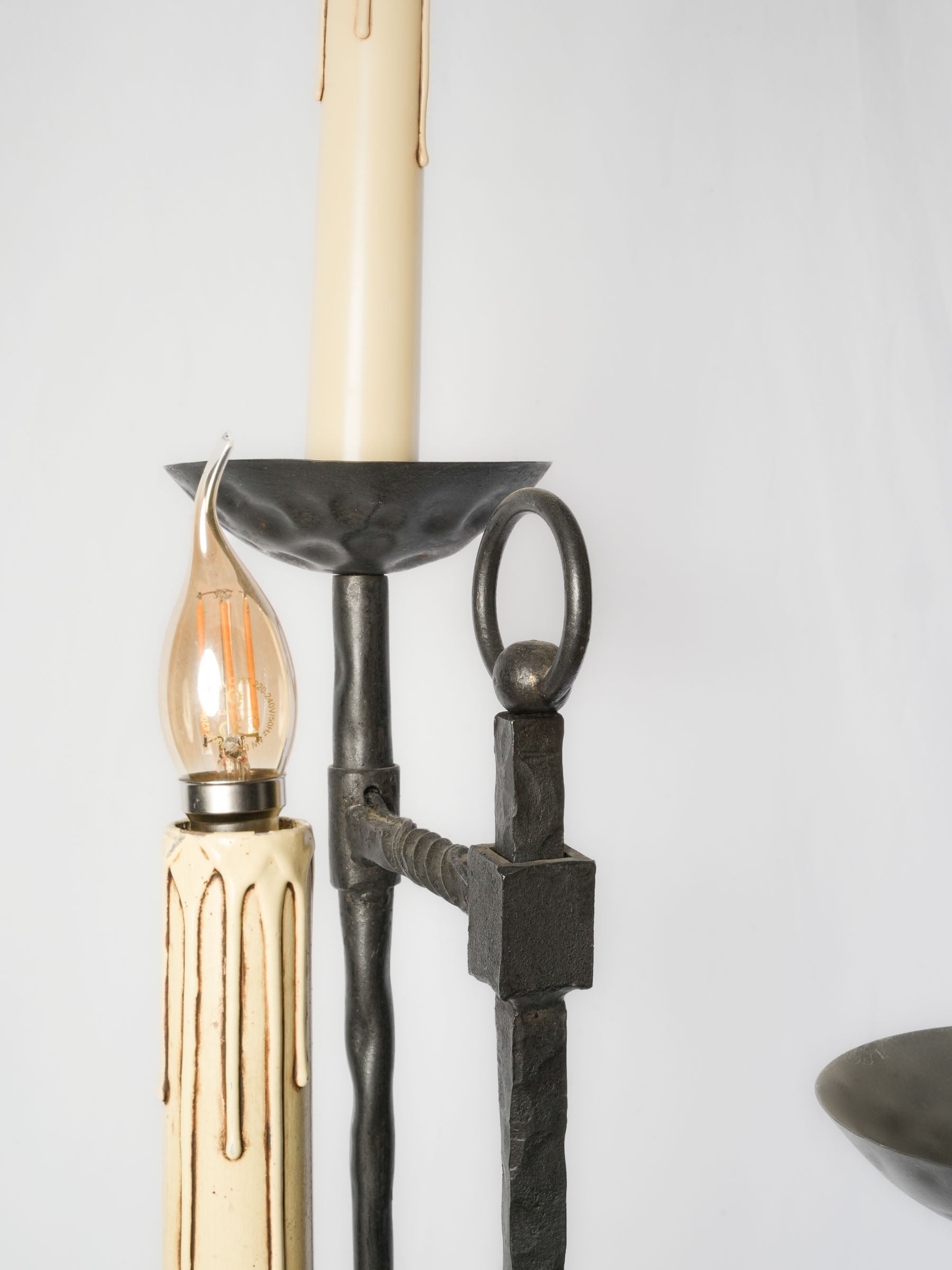 Dark brutalist light fixture