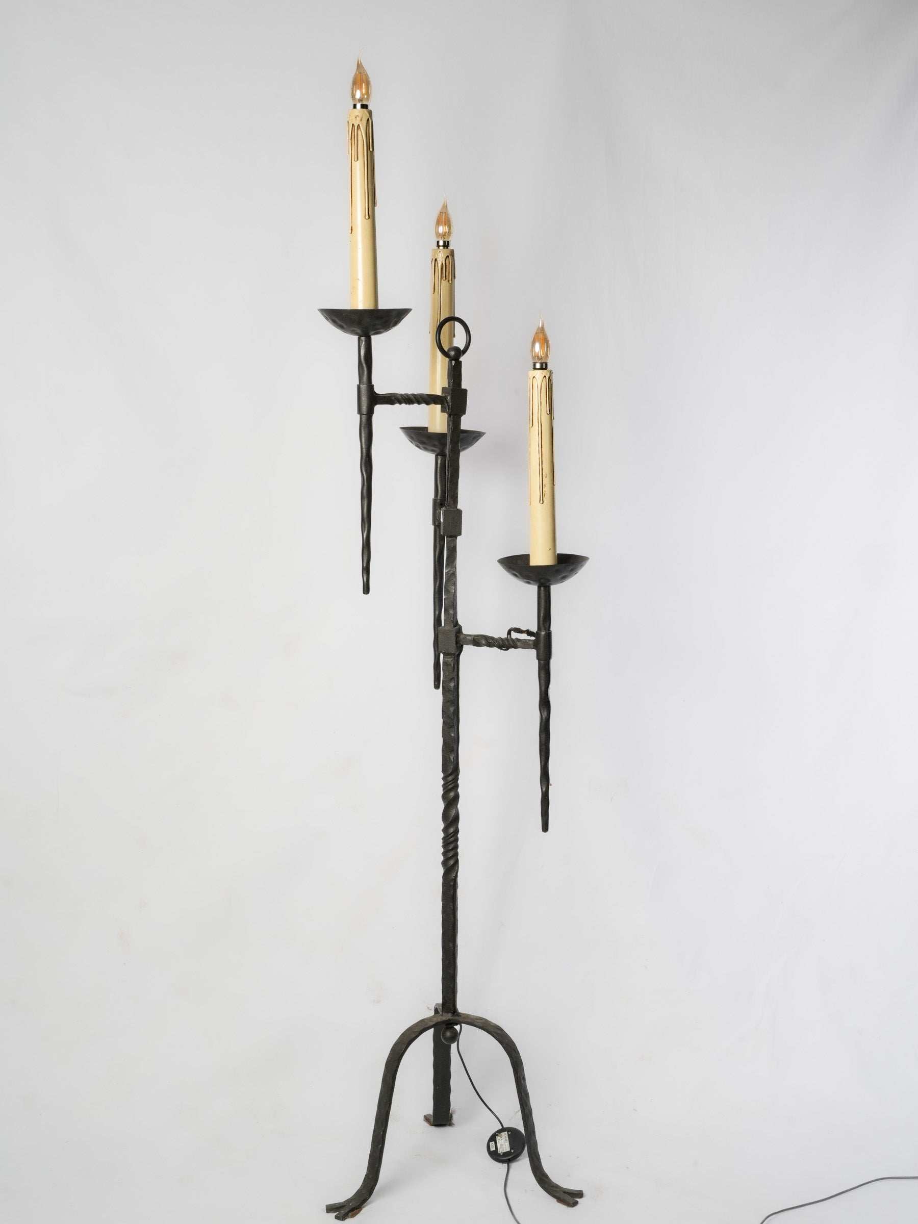 Mid-century wrought iron lamp
