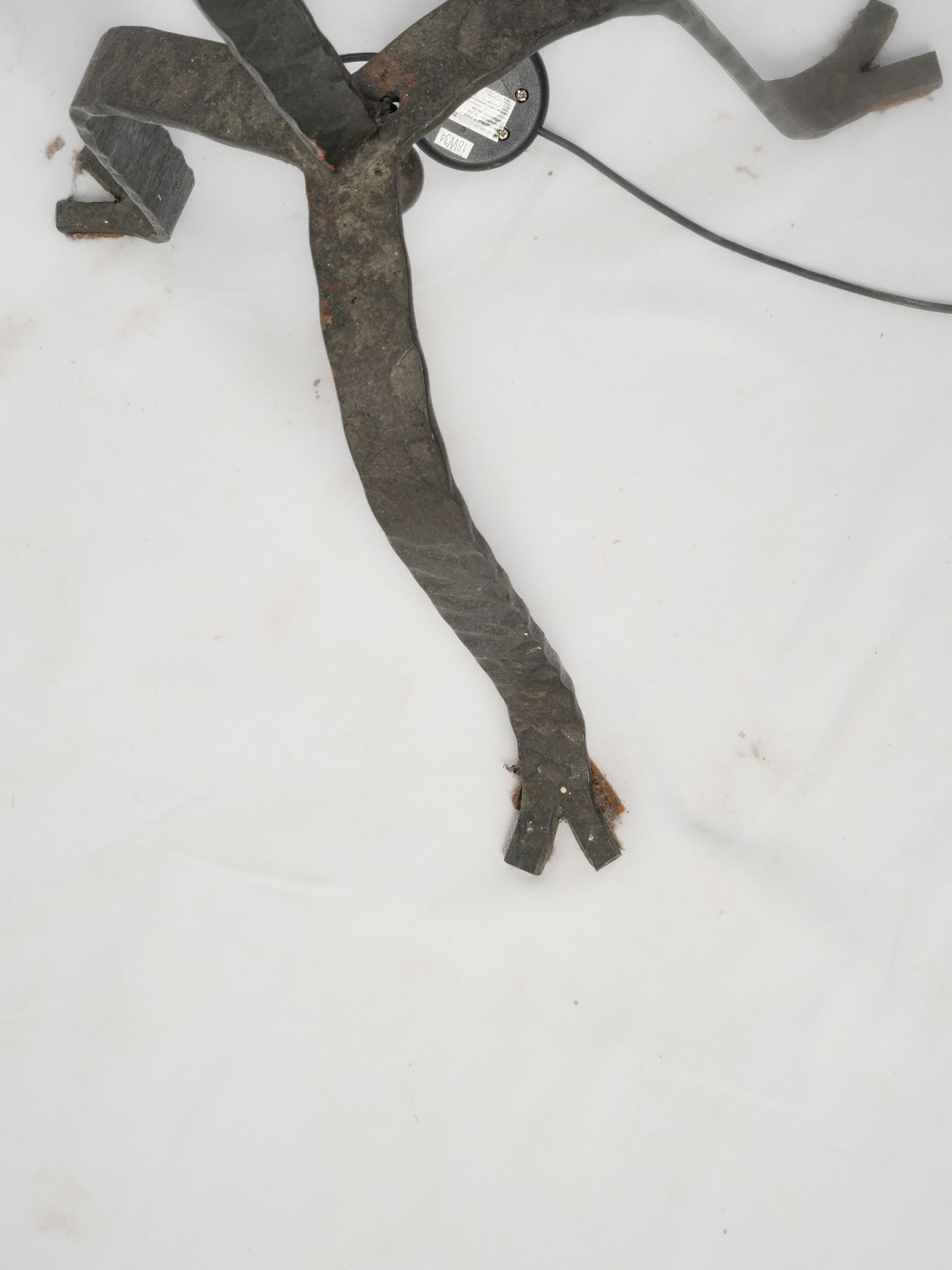 Rustic-modern sculptural lamp