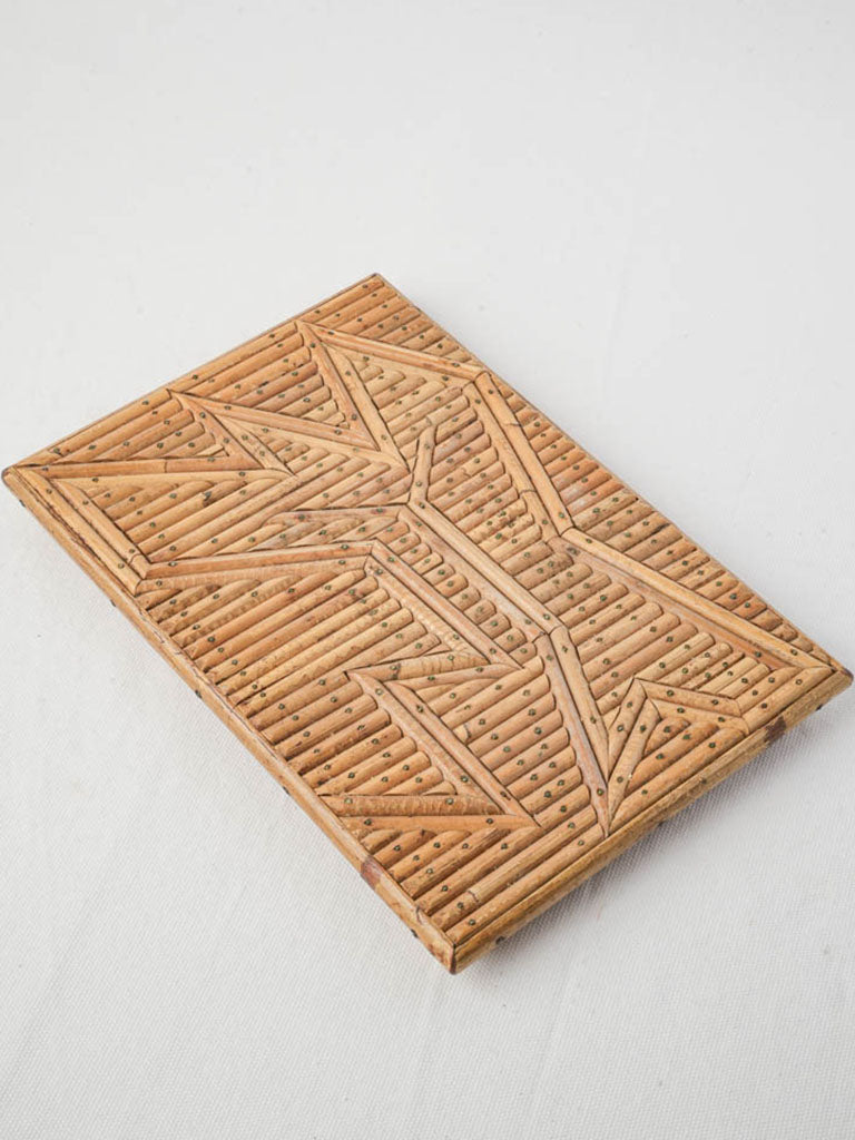 Mid-century rattan trivet