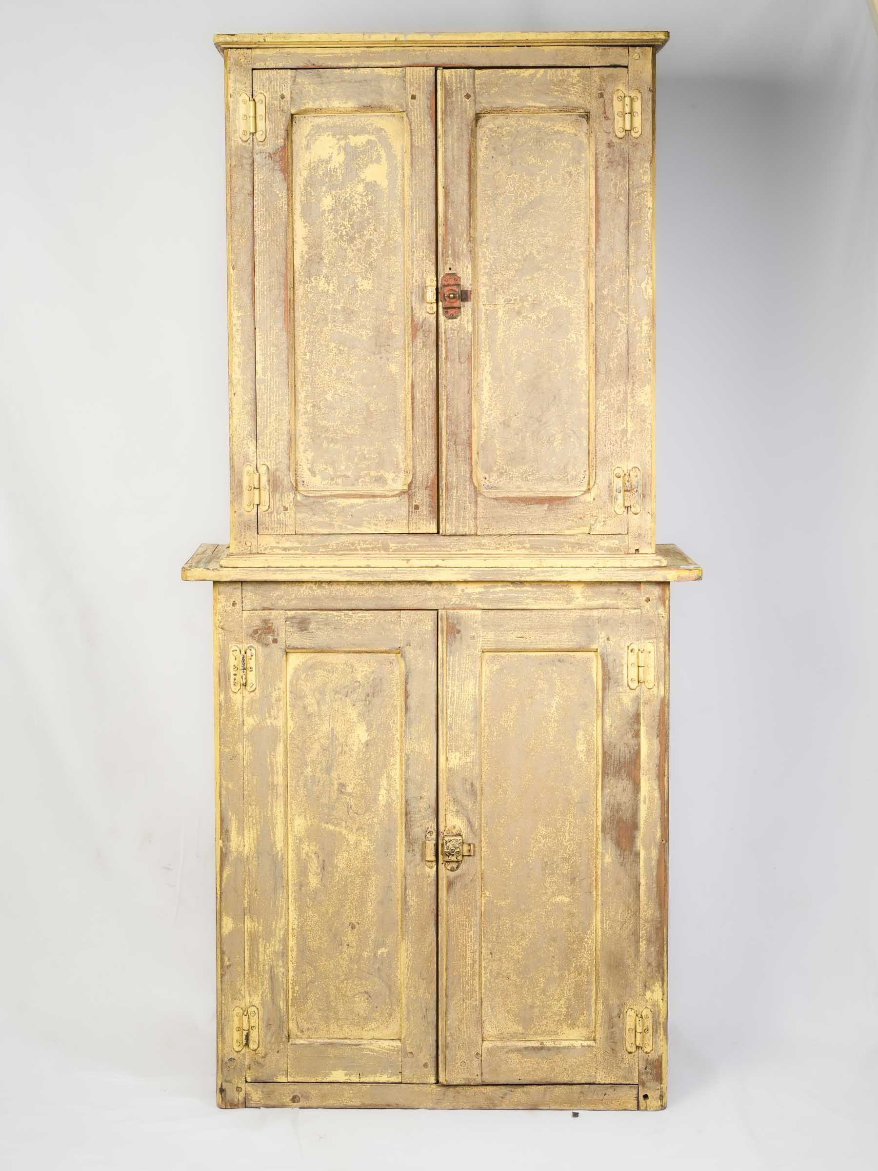 Vintage yellow kitchen cabinet