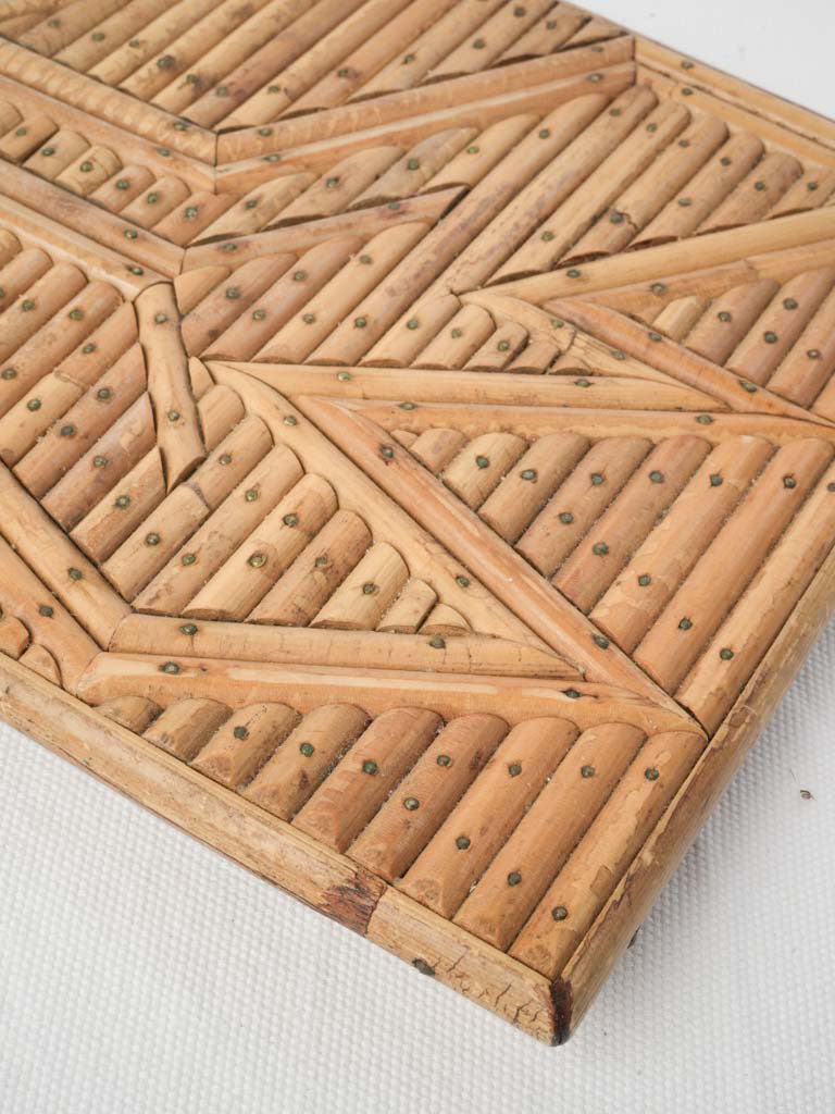 Chevron pattern rattan trivet