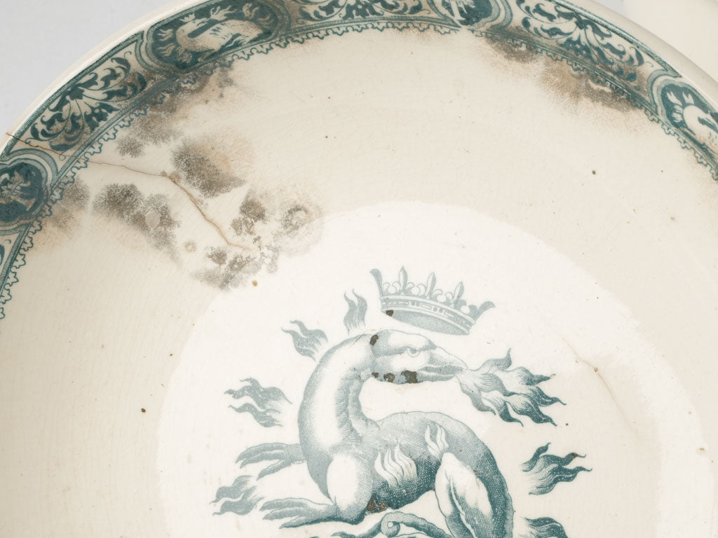 Vintage, French Footed Serving Bowl Set