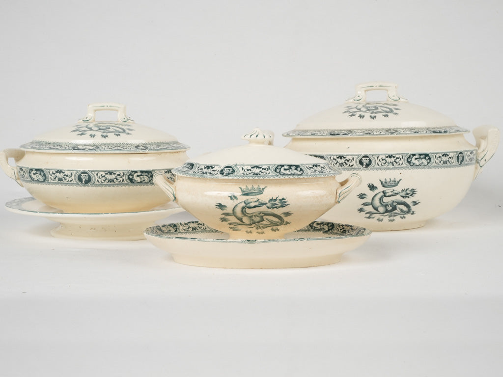 Elegant, Aged, Footed Compotier in Ironstone