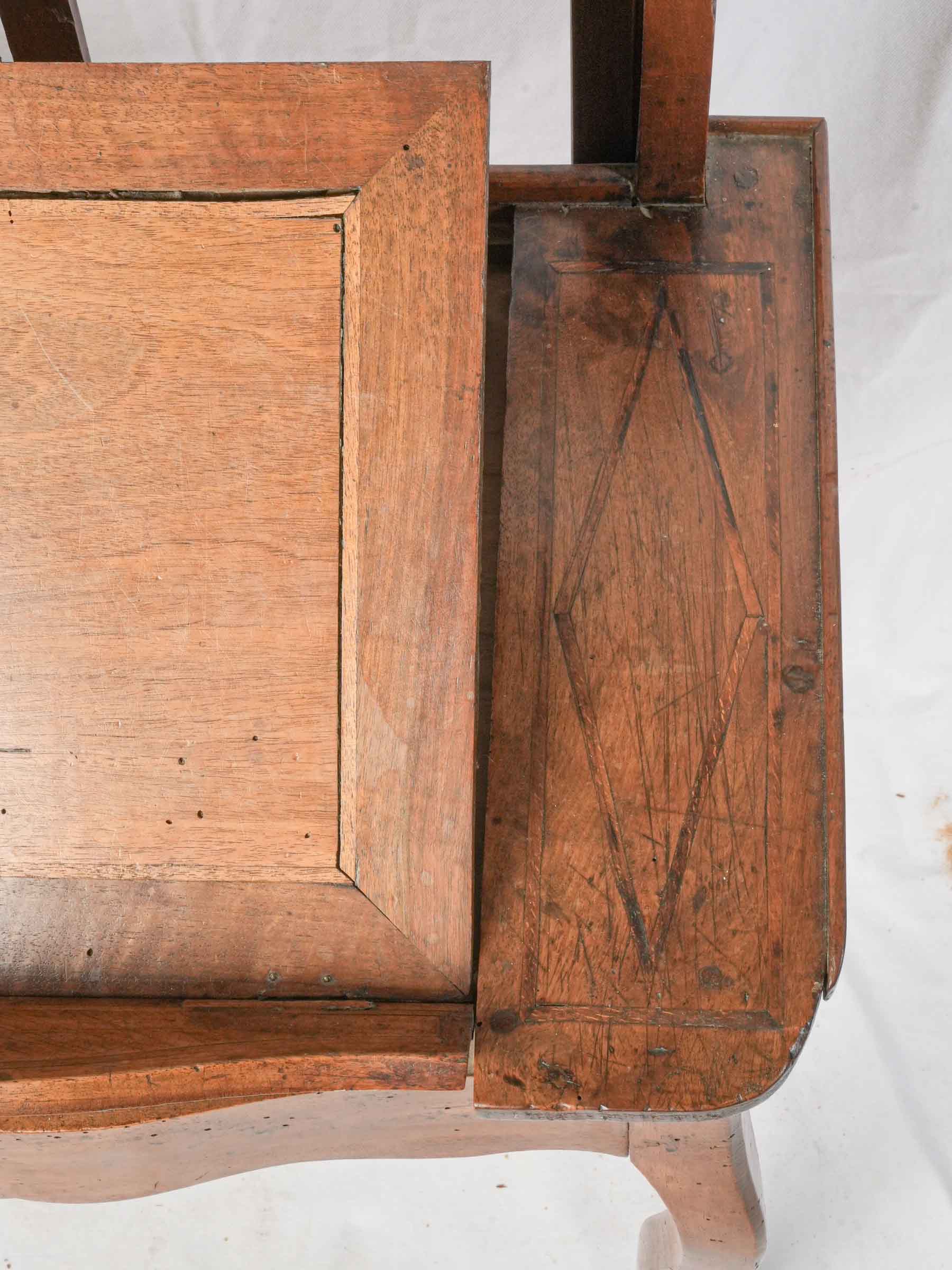 French Louis XV Walnut Table Liseuse w/ Adjustable Fire Screen - 27½"