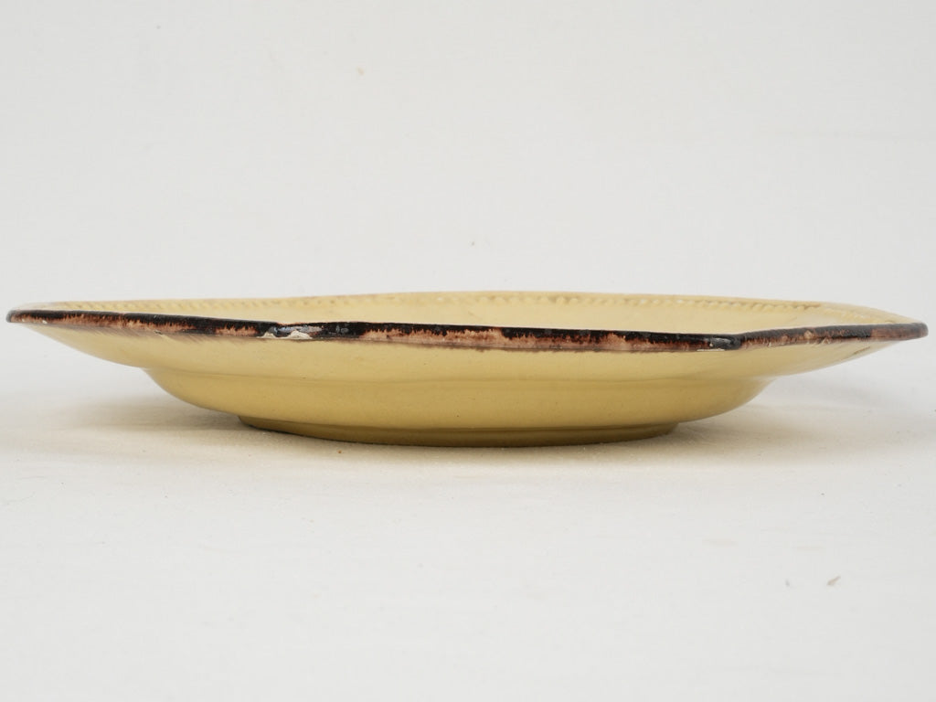 Rustic 1940s village pottery tray