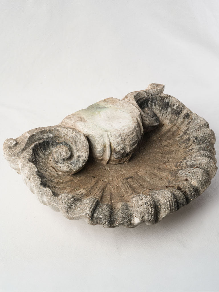 Exquisite antique limestone birdbath