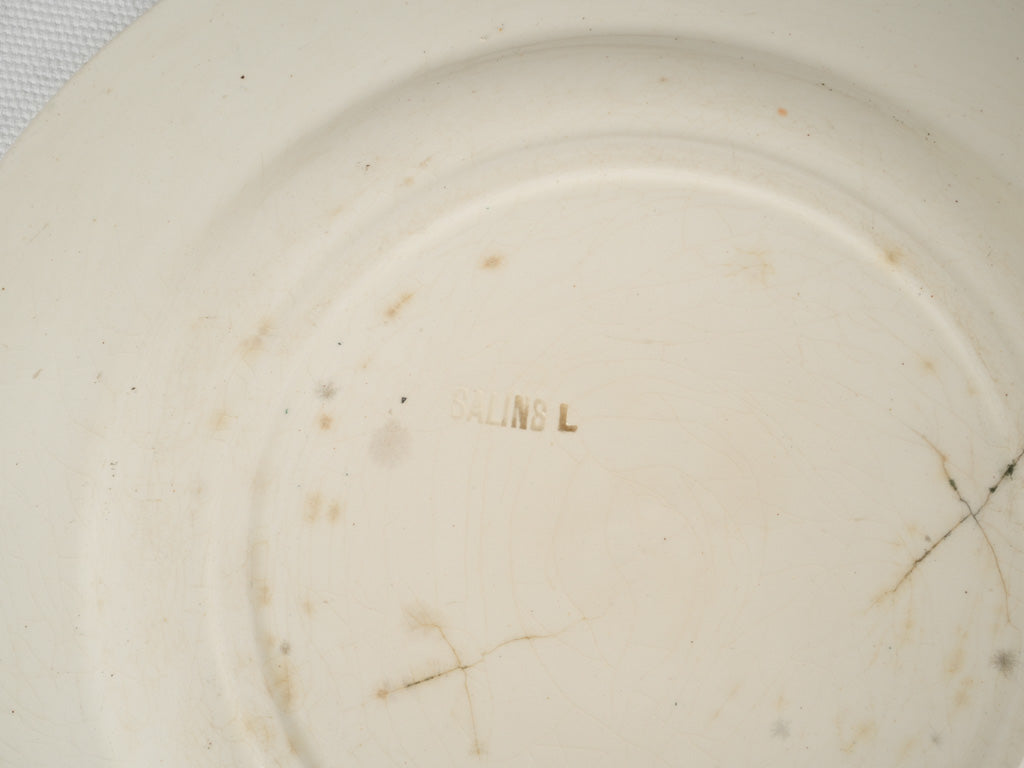 Salins, Stamped, Rare Large Serving Bowl