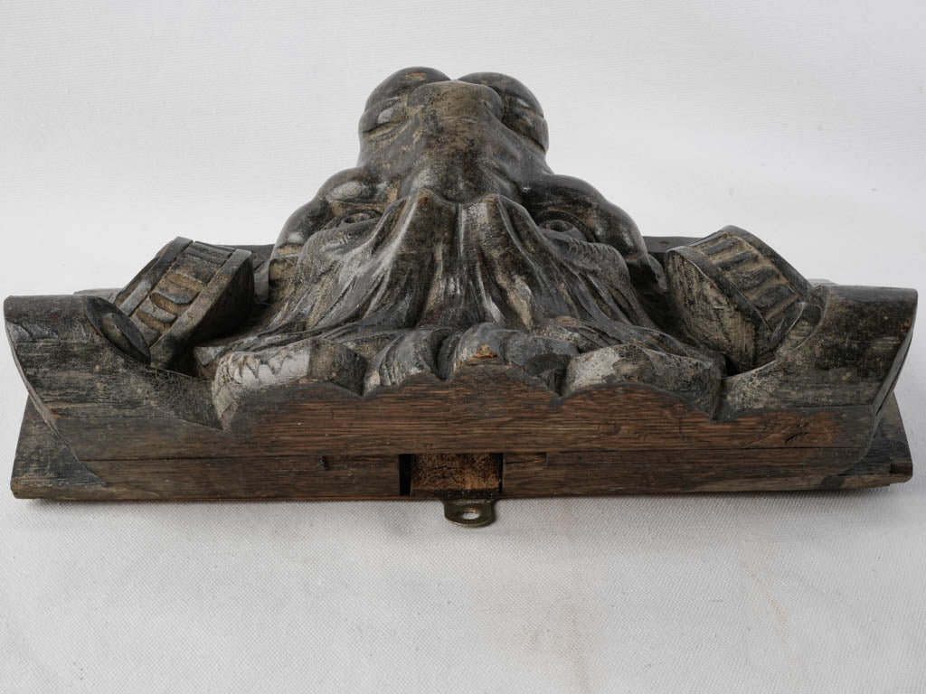 Noble mahogany lion sculpture