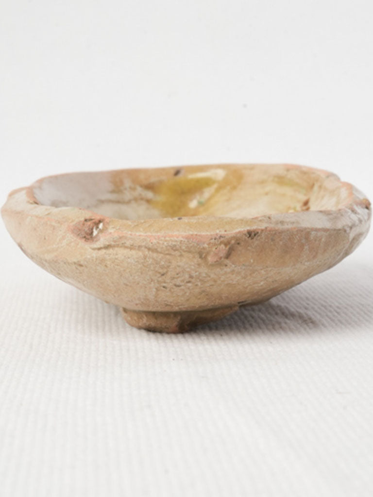 Warm-toned glazed ceramic dish