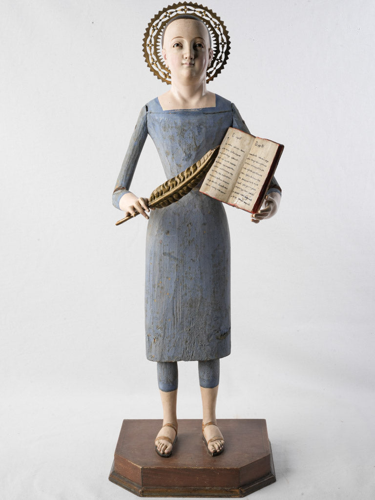 Exquisite aged Virgin Mary sculpture