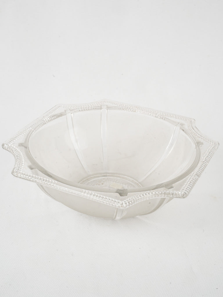 Elegant geometric glass bowl