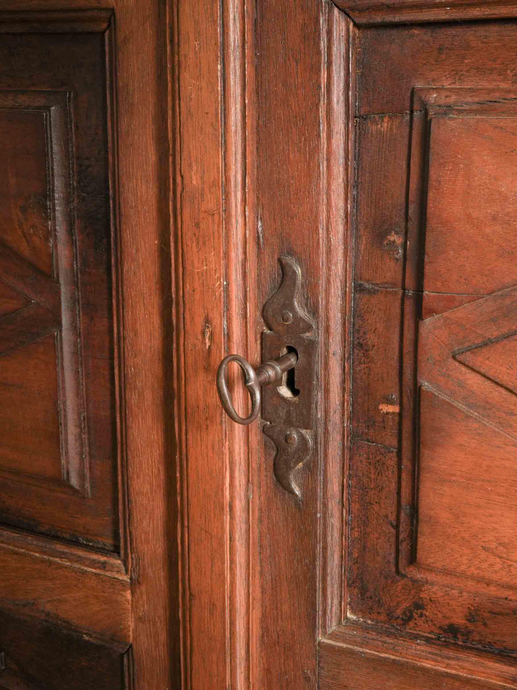 Antique patina walnut cabinet
