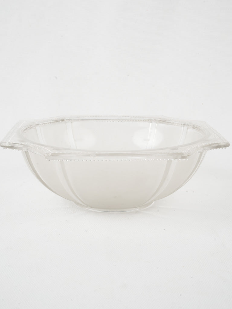 Delicate beaded glass dish