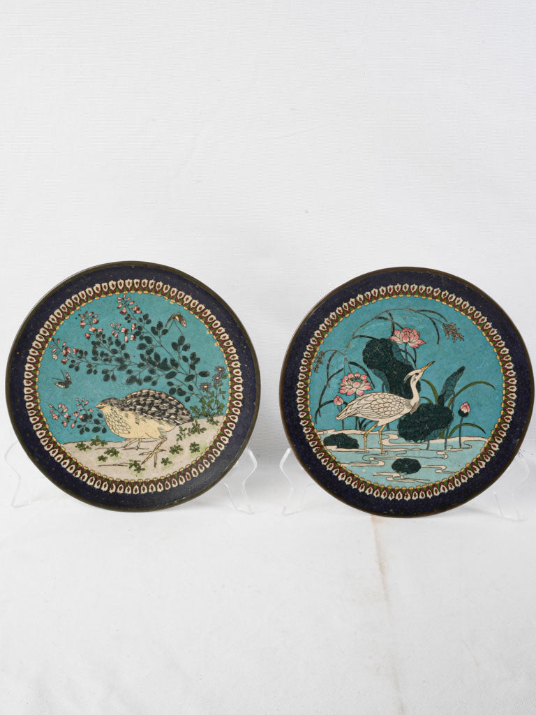 Intricate enamel bronze decor