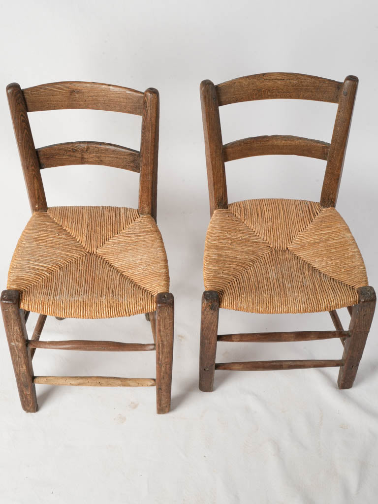 Vintage distressed finish dining chairs
