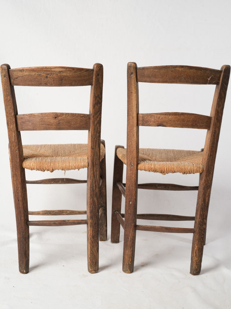 Elegant curved rail French chairs