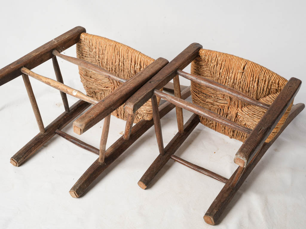 Warm-toned rustic occasional chairs
