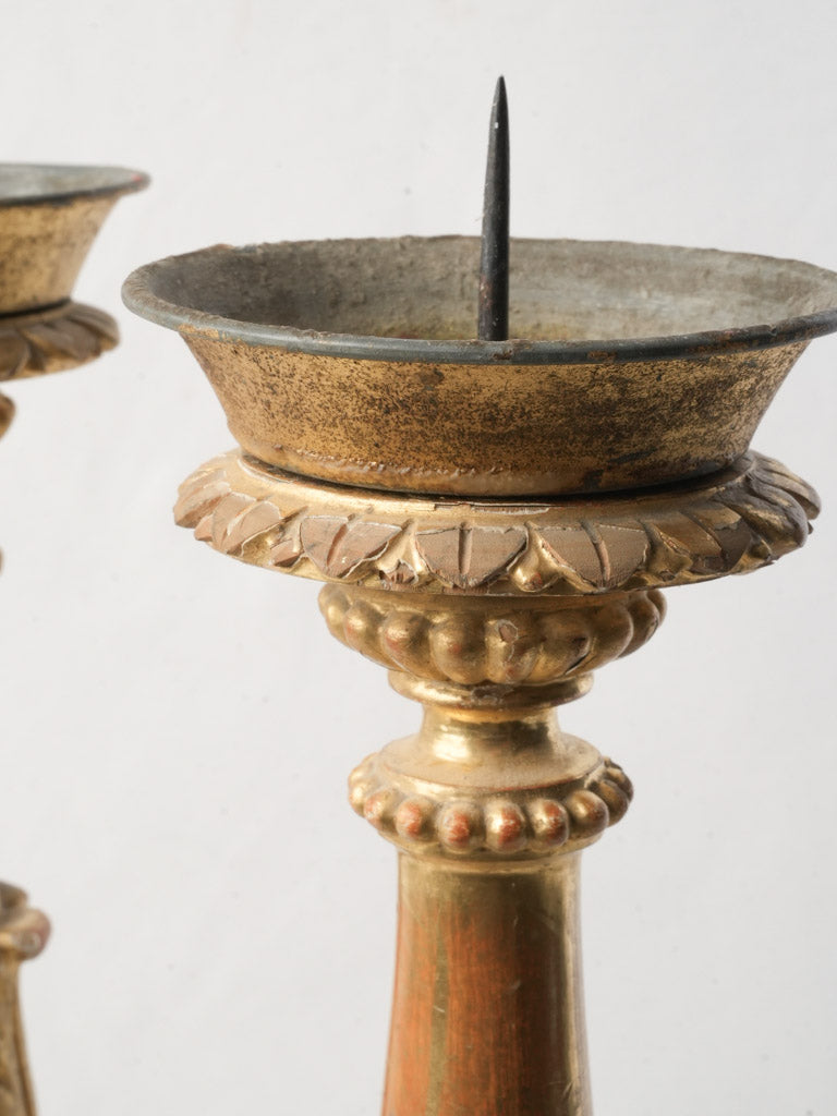 Classical tripod base candlesticks