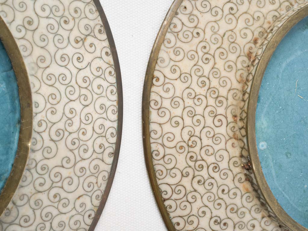 Decorative cloisonné bronze pieces